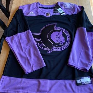 Ottawa Senators Authentic Adidas Hockey Fights Cancer Jersey.